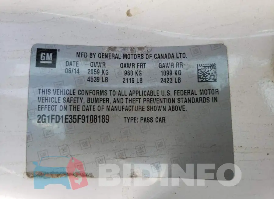 2G1FD1E35F9108189 Photo# 12