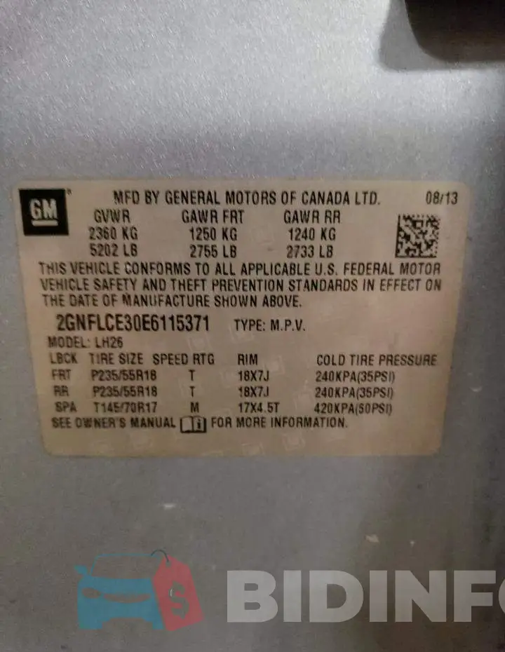 2GNFLCE30E6115371 Photo# 14