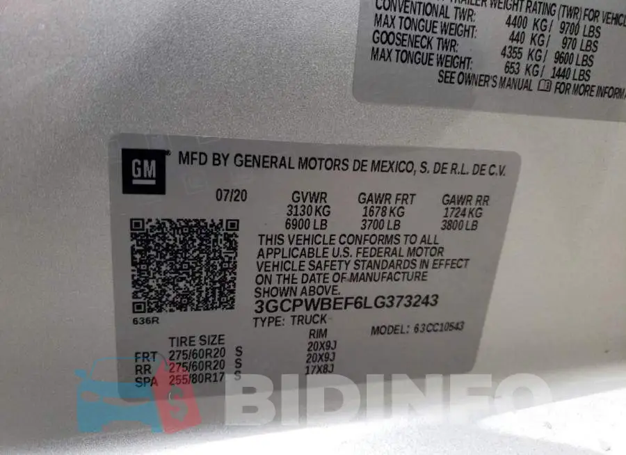3GCPWBEF6LG373243 Photo# 12
