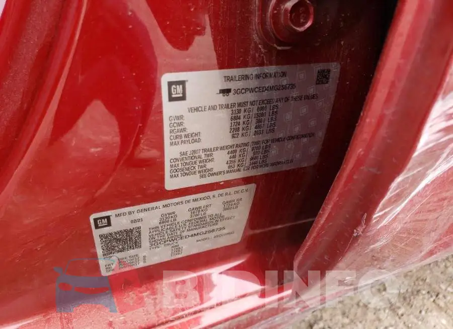 3GCPWCED4MG256735 Photo# 12
