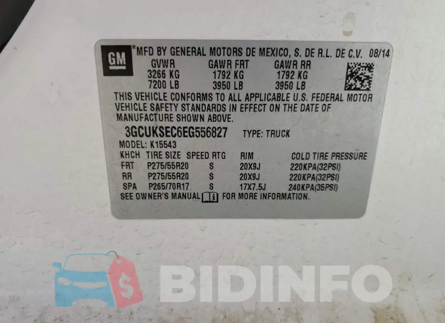 3GCUKSEC6EG556827 Photo# 12