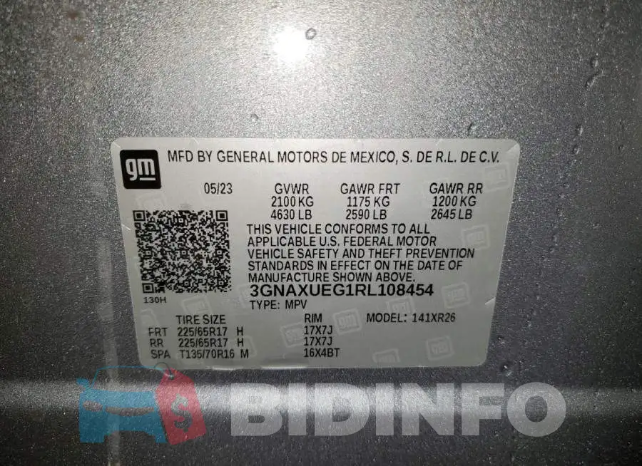 3GNAXUEG1RL108454 Photo# 13
