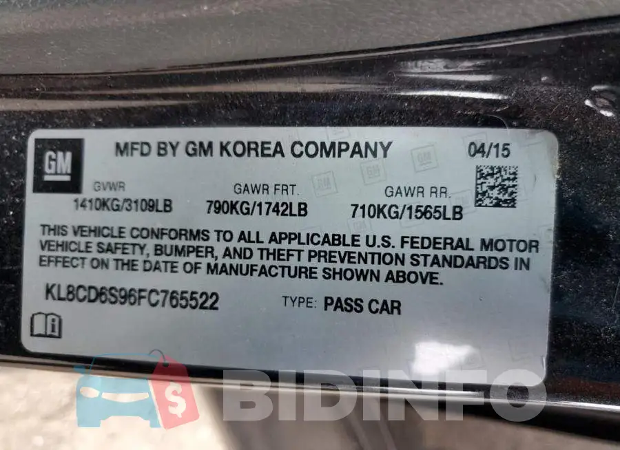 KL8CD6S96FC765522 Photo# 12