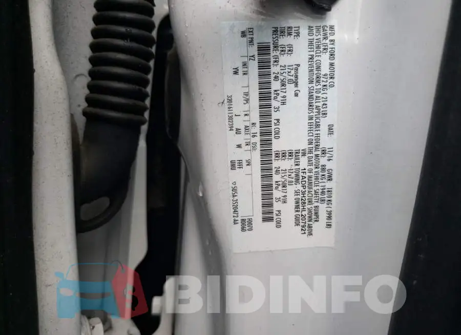 1FADP3H28HL207921 Photo# 12
