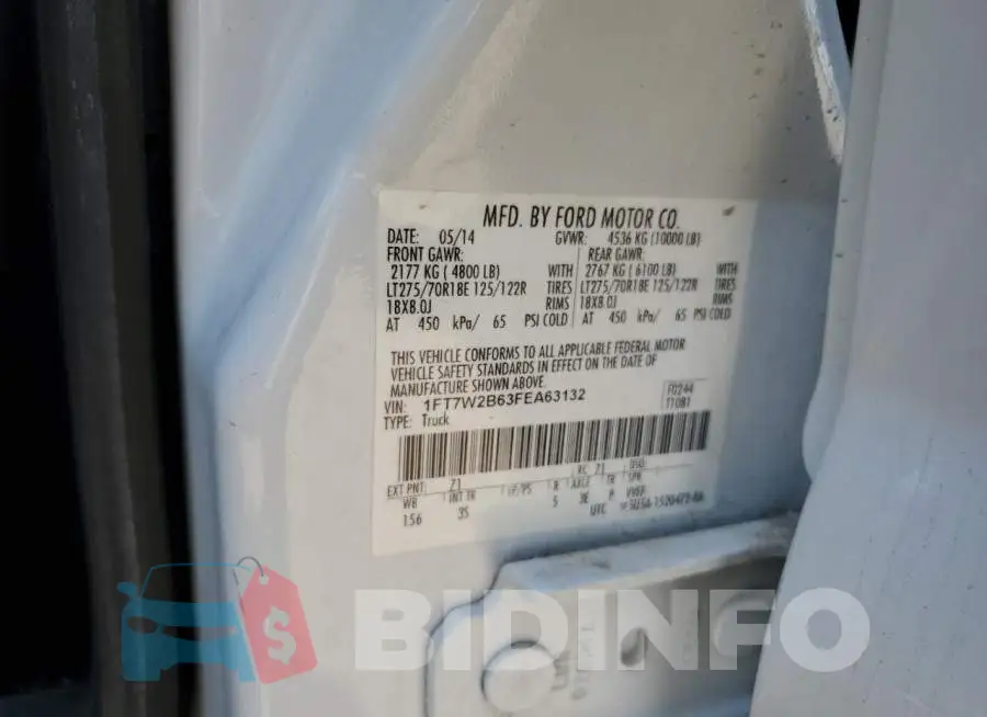 1FT7W2B63FEA63132 Photo# 13