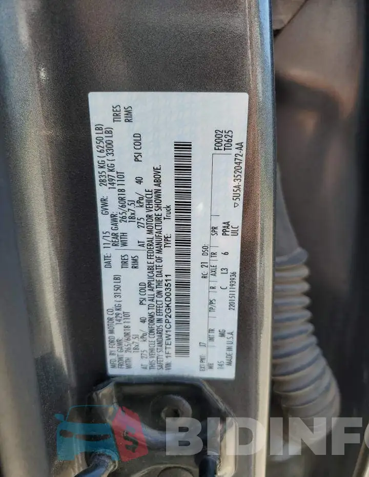 1FTEW1CP2GKD03511 Photo# 12