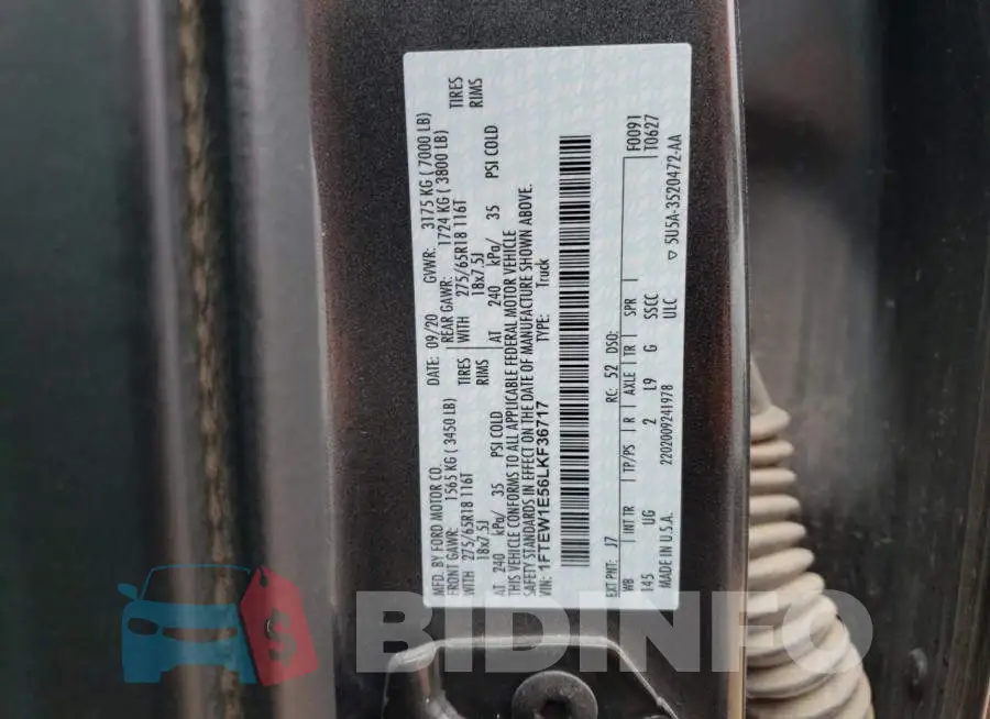 1FTEW1E56LKF36717 Photo# 12