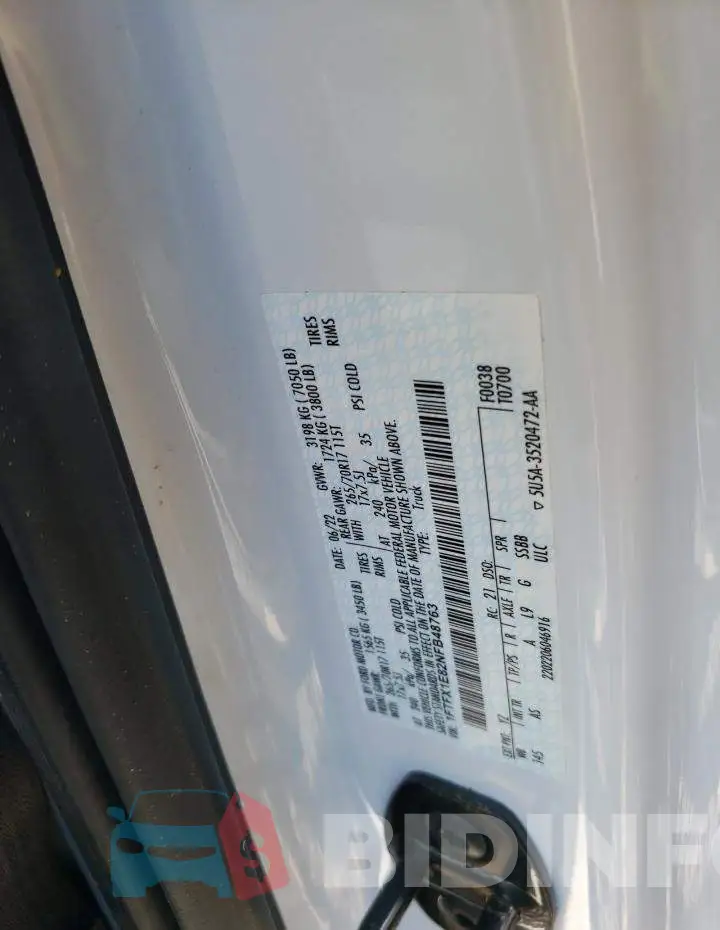 1FTFX1E82NFB48763 Photo# 12