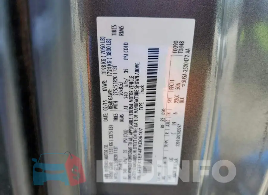 1FTFX1EF4FKD06107 Photo# 12