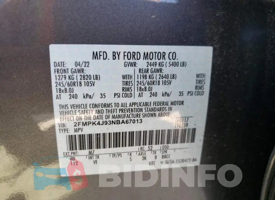 2FMPK4J93NBA67013 Photo# 13