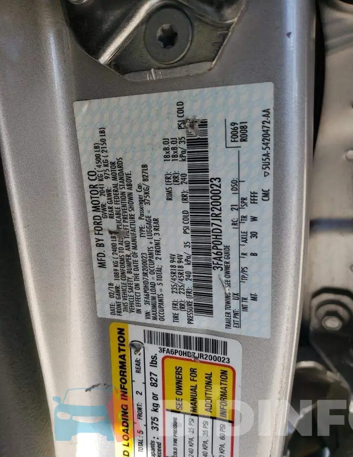 3FA6P0HD7JR200023 Photo# 12