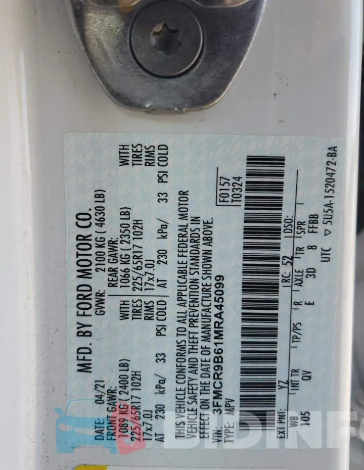 3FMCR9B61MRA45099 Photo# 13
