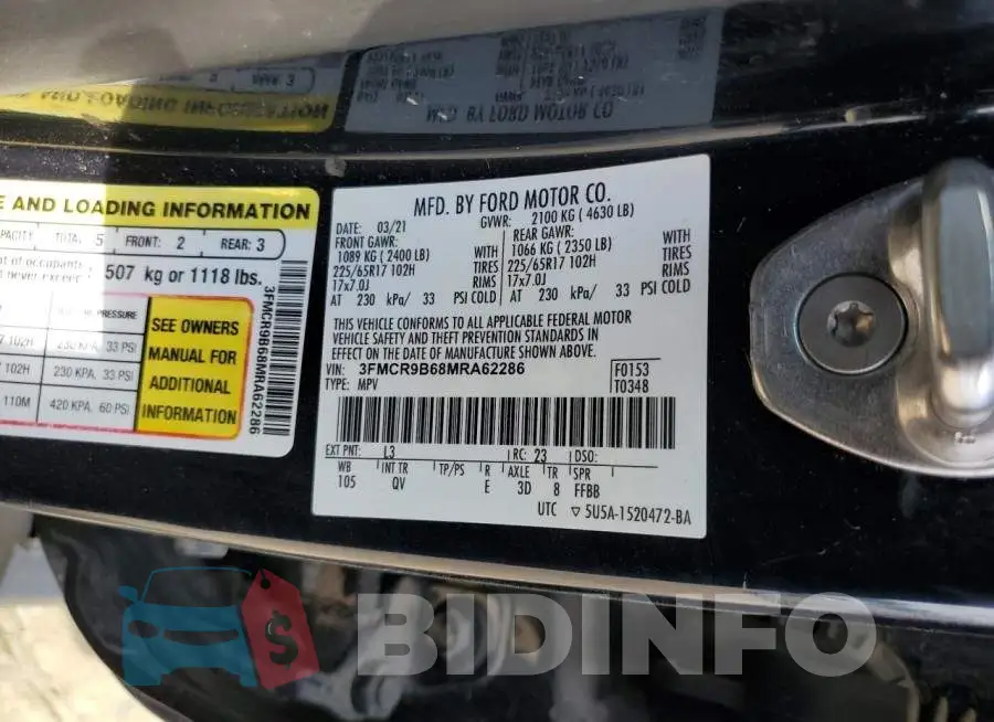 3FMCR9B68MRA62286 Photo# 12