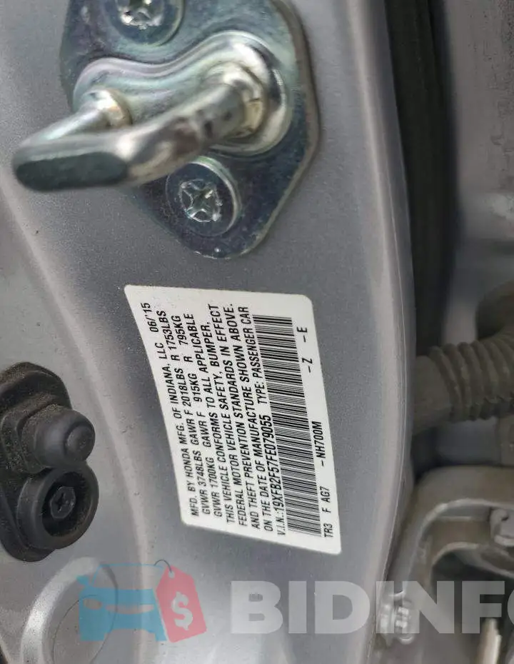 19XFB2F57FE079055 Photo# 12