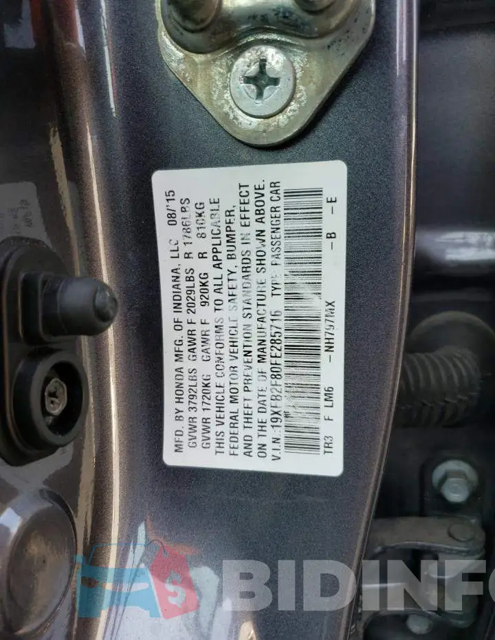 19XFB2F80FE285716 Photo# 12