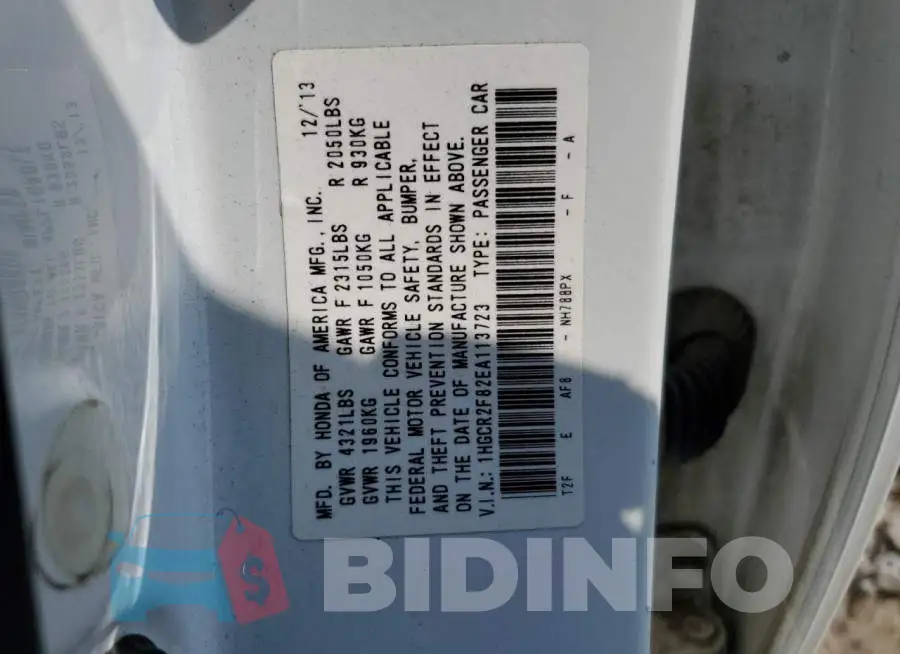 1HGCR2F82EA113723 Photo# 12