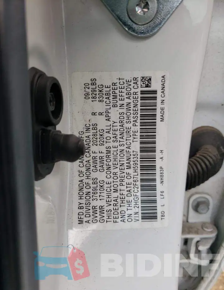 2HGFC2F67LH595357 Photo# 12