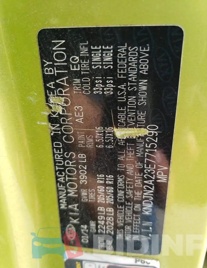 KNDJN2A23E7715290 Photo# 12