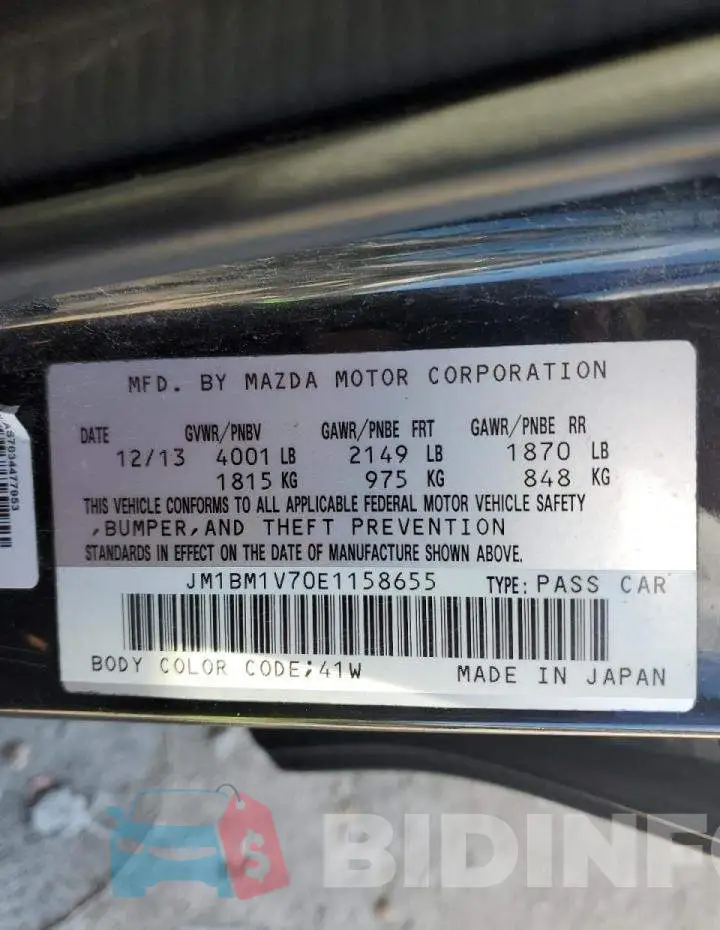 JM1BM1V70E1158655 Photo# 12