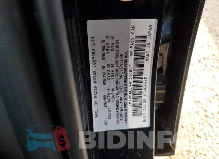 JM1BPALL9M1346807 Photo# 12