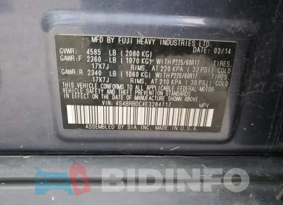 4S4BRBDC4E3284717 Photo# 12