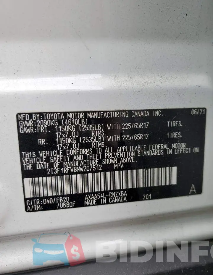 2T3F1RFV8MW207512 Photo# 13