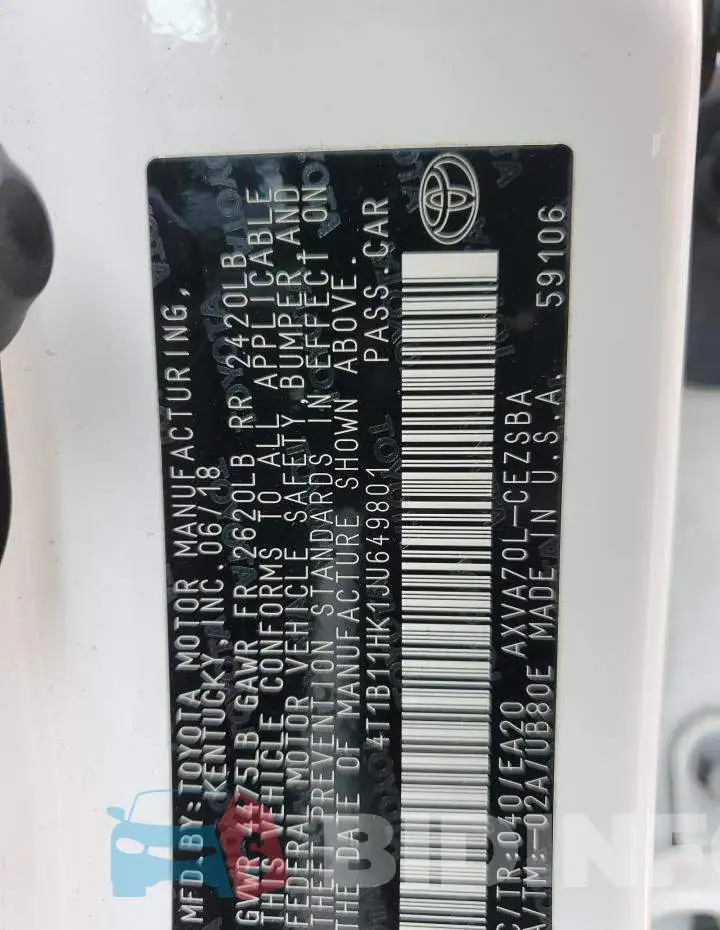 4T1B11HK1JU649801 Photo# 12