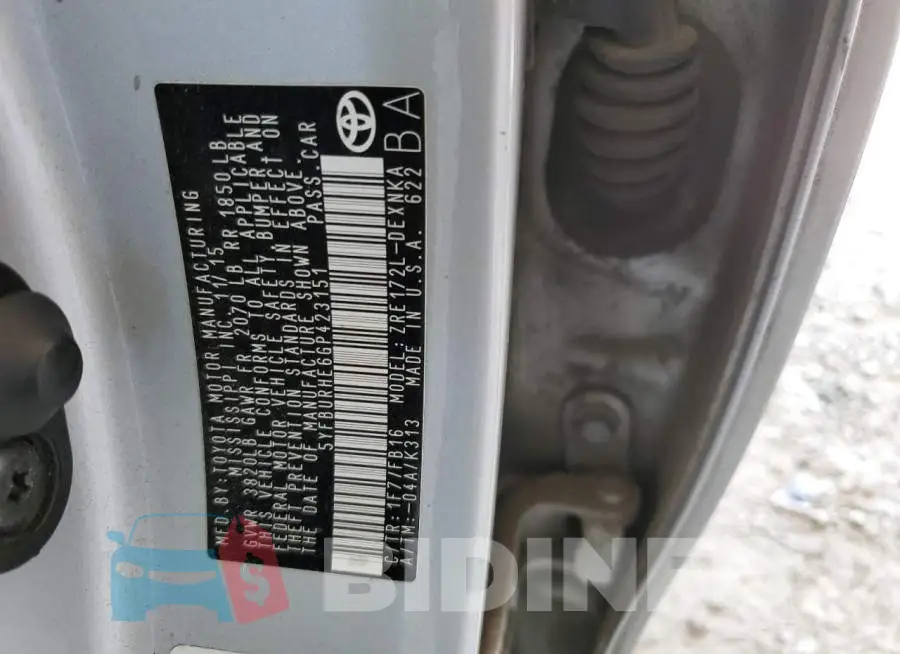 5YFBURHE6GP423151 Photo# 13