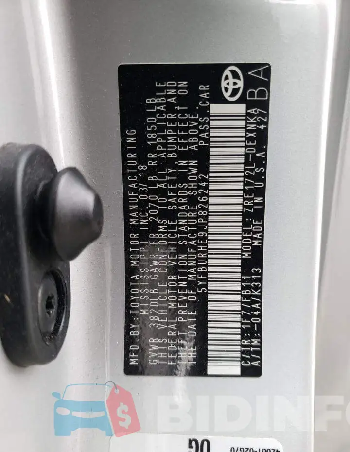 5YFBURHE9JP826242 Photo# 13