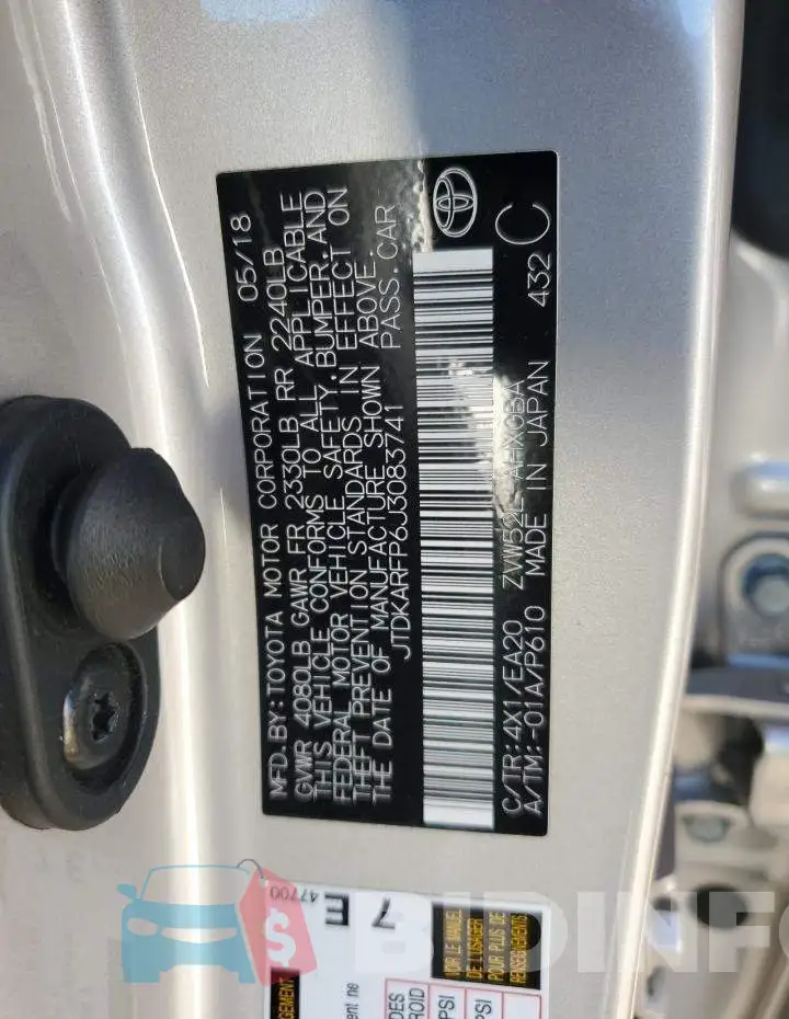 JTDKARFP6J3083741 Photo# 13
