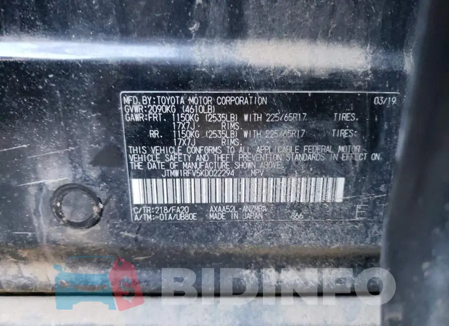 JTMW1RFV5KD022294 Photo# 13