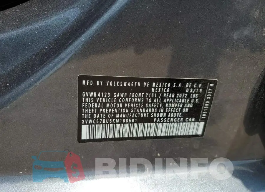 3VWC57BU5KM168561 Photo# 12