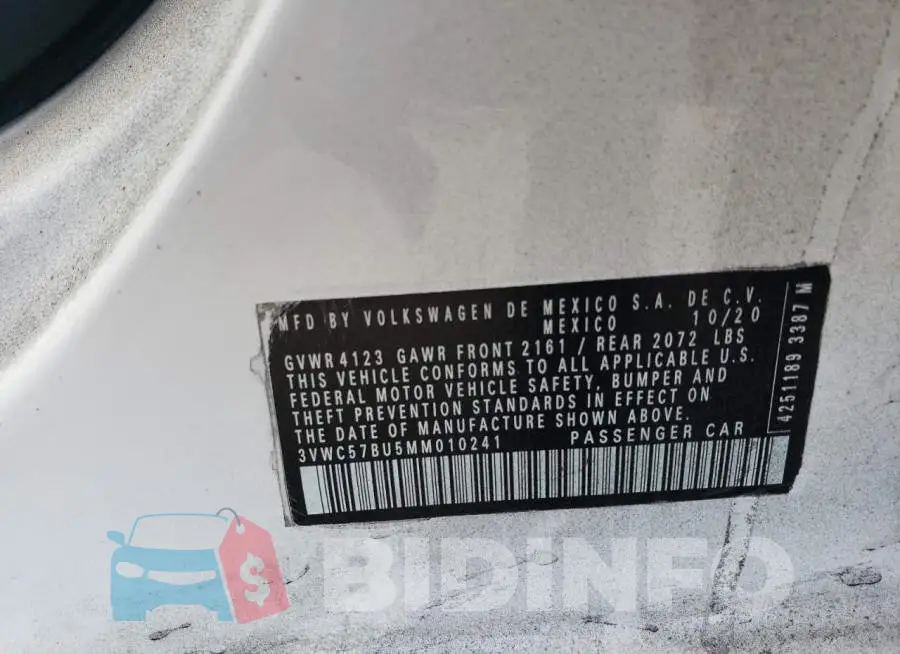3VWC57BU5MM010241 Photo# 13
