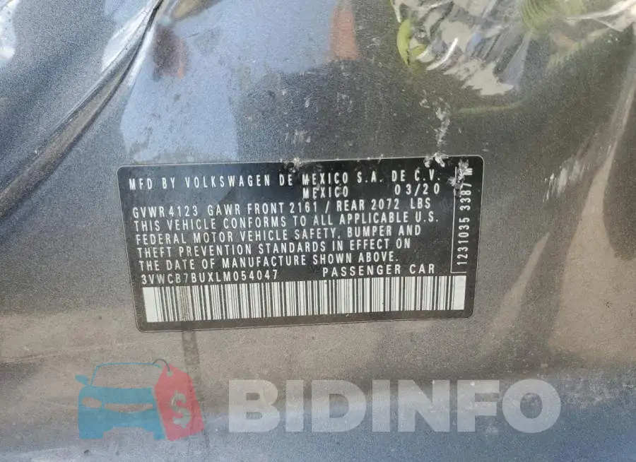 3VWCB7BUXLM054047 Photo# 12