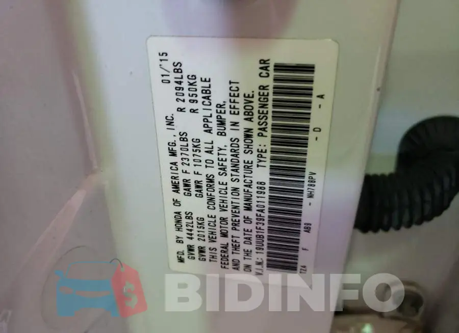 19UUB1F39FA011988 Photo# 12
