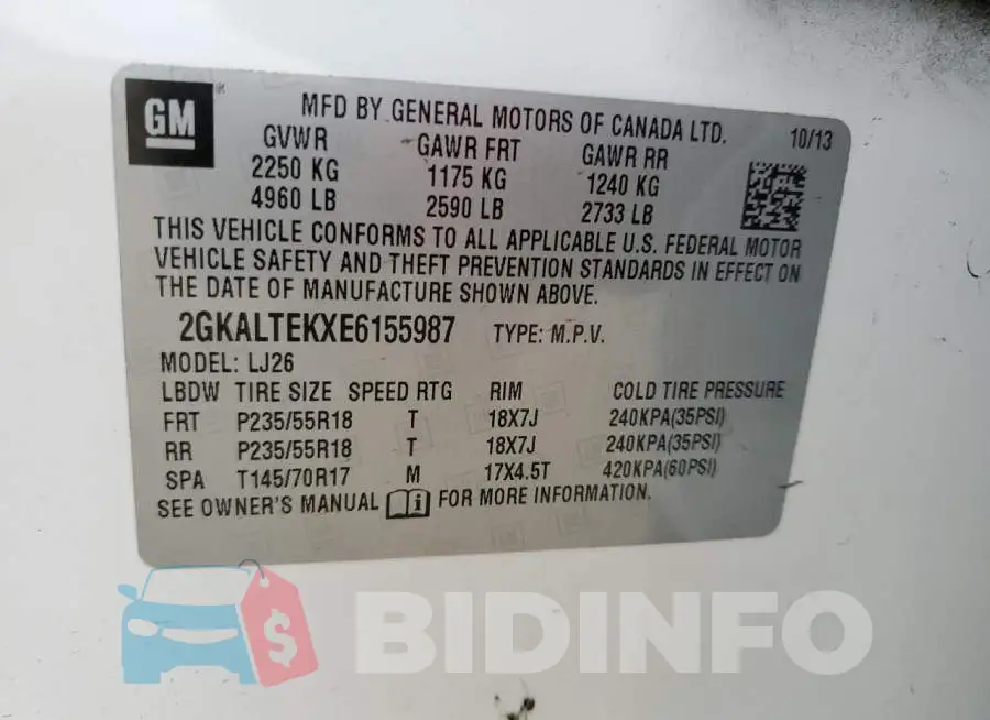 2GKALTEKXE6155987 Photo# 14