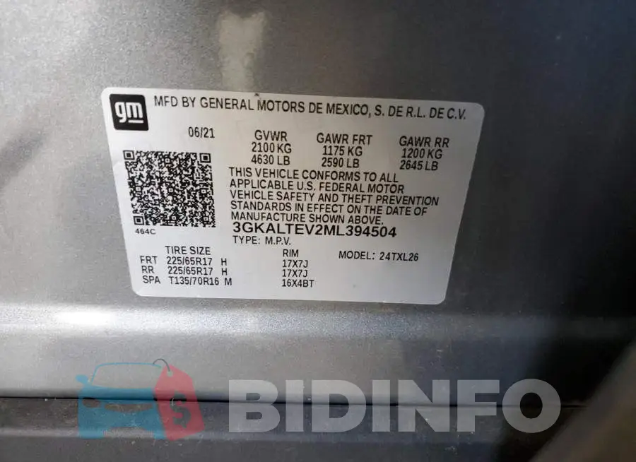3GKALTEV2ML394504 Photo# 14