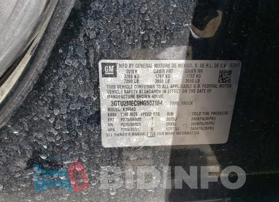 3GTU2MEC9HG507184 Photo# 12