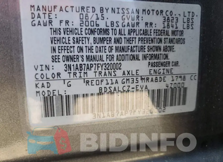 3N1AB7AP7FY320002 Photo# 12