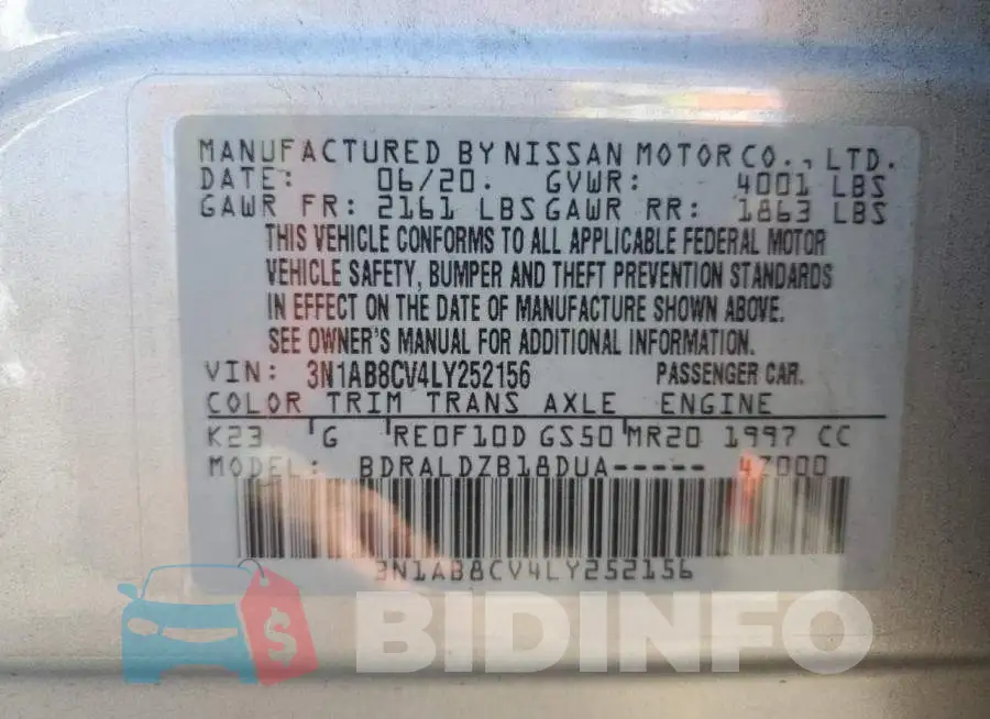 3N1AB8CV4LY252156 Photo# 12