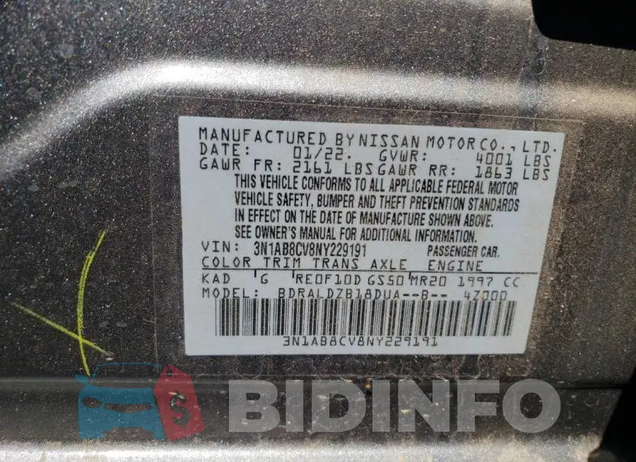3N1AB8CV8NY229191 Photo# 12