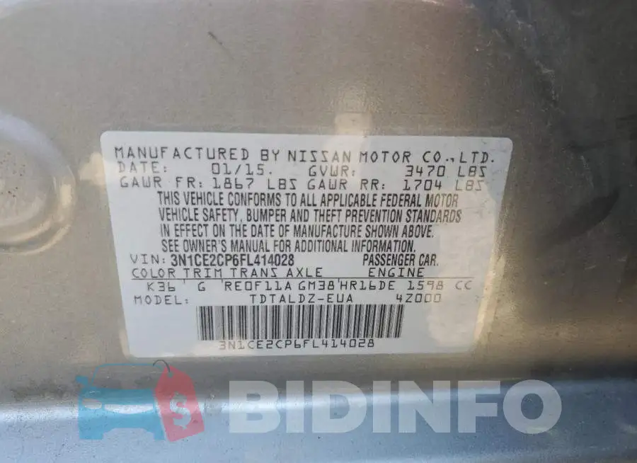 3N1CE2CP6FL414028 Photo# 12