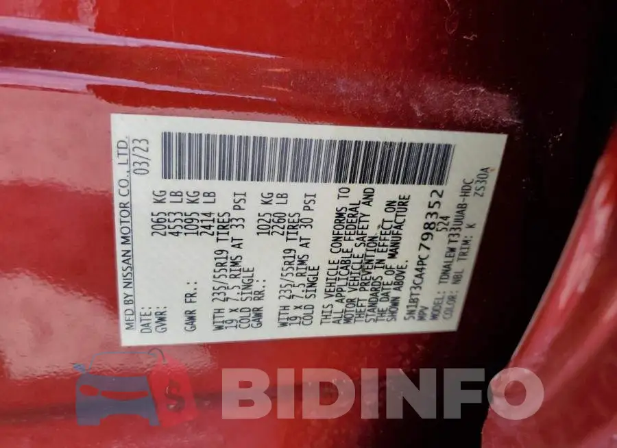 5N1BT3CA4PC798352 Photo# 14