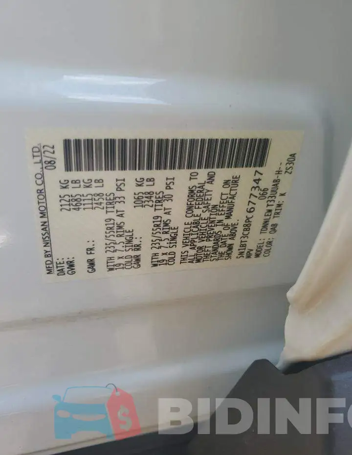 5N1BT3CB8PC677347 Photo# 13