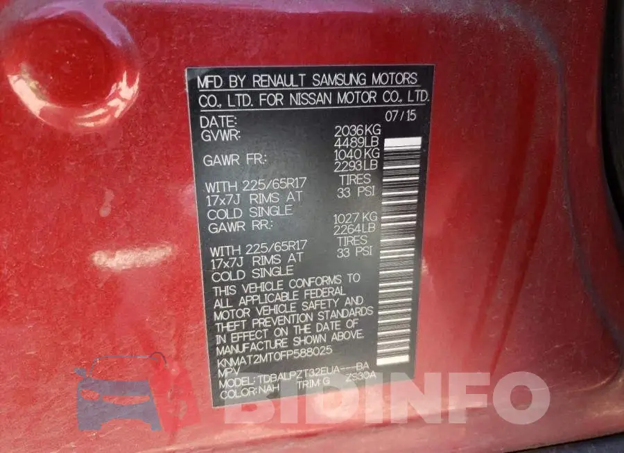 KNMAT2MT0FP588025 Photo# 12