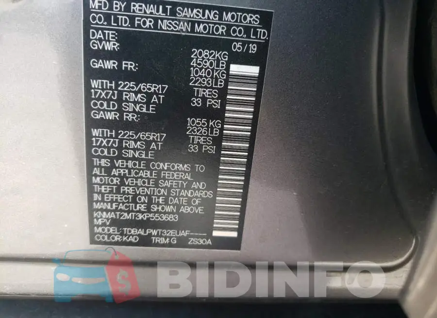 KNMAT2MT3KP553683 Photo# 12