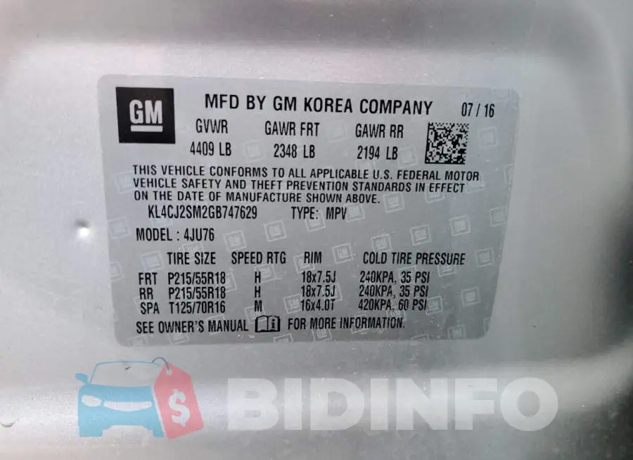 KL4CJ2SM2GB747629 Photo# 13