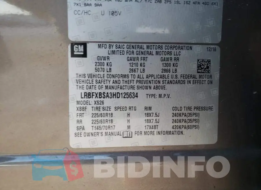 LRBFXBSA3HD125634 Photo# 13