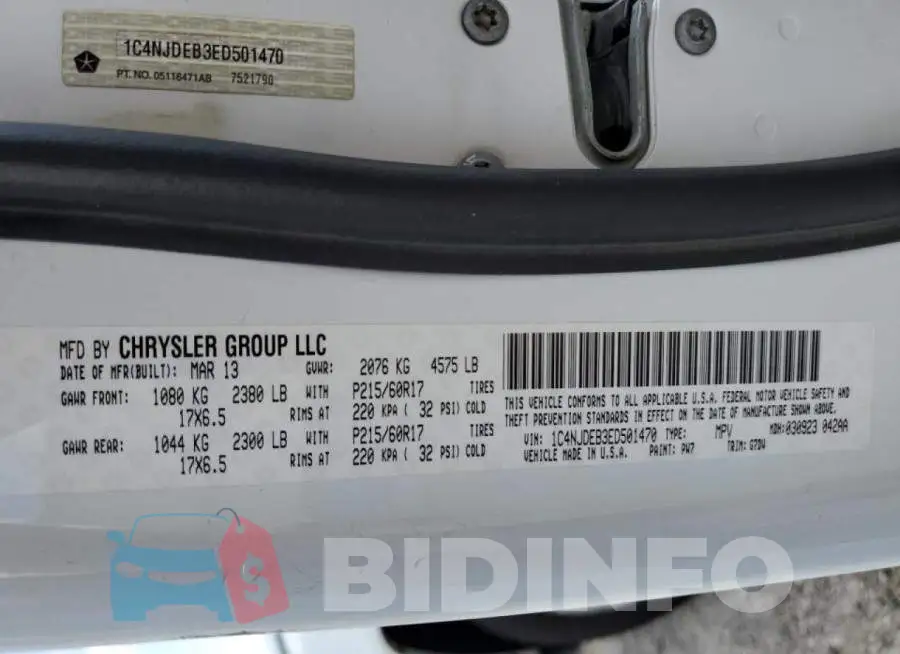 1C4NJDEB3ED501470 Photo# 12