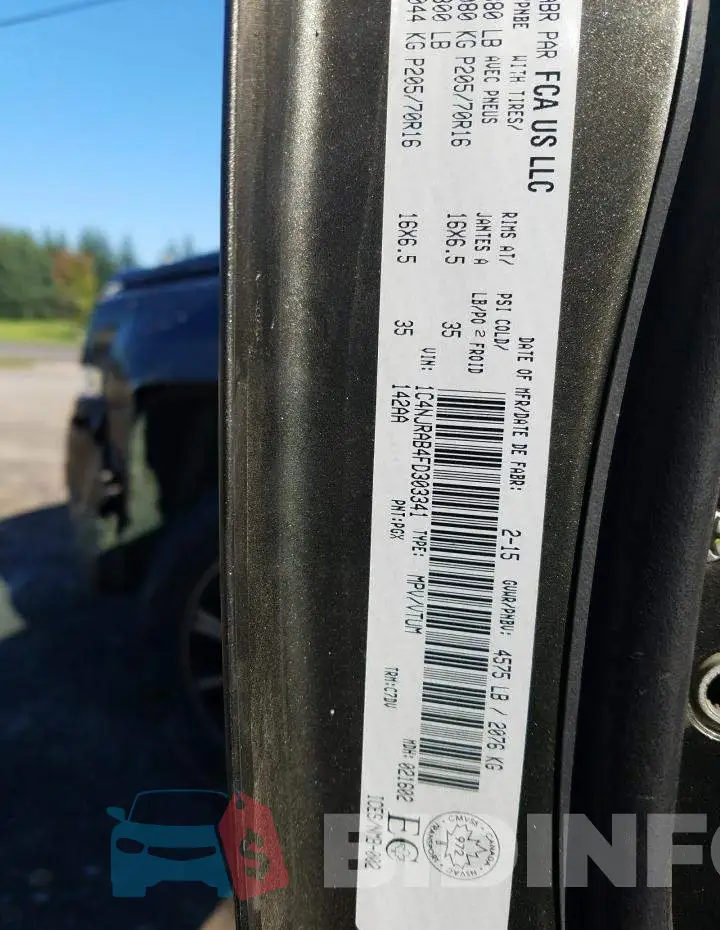 1C4NJRAB4FD303341 Photo# 13